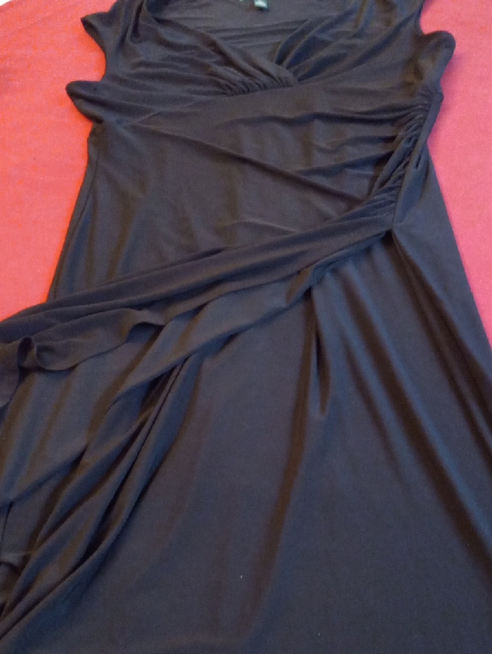 Ralph Lauren Black Ruched Midi Dress NWOT - Picture 10 of 11
